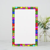 Papeterie "de puzzle denteux coloré" (Debout devant)