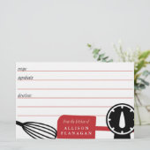 Papeterie de recette de cuisine (Debout devant)