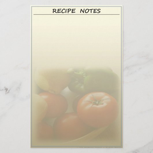 Papeterie de recettes fraîches du jardin (Devant)