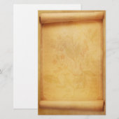 Papeterie de regard de rouleau de parchemin (Devant / Derrière)