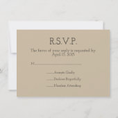 Papeterie de réponse RSVP pour invitation de maria (Dos)