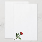 Papeterie de rose rouge (Devant / Derrière)