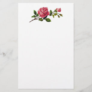 Papeterie de rose rouge