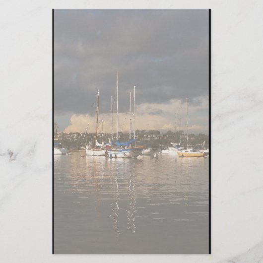 Papeterie de scène de bateaux de port (Devant)