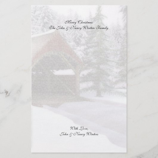 Papeterie de scènes d'hiver de Noël (Devant)