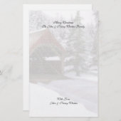 Papeterie de scènes d'hiver de Noël (Devant / Derrière)