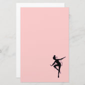 Papeterie de silhouette de ballerine de Prima (Devant / Derrière)