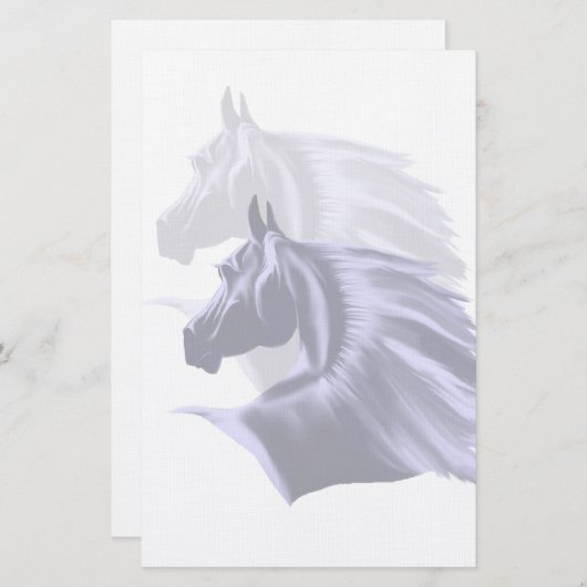 Papeterie de silhouette de cheval (Devant / Derrière)