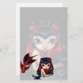 Papeterie "de sirène coupée la queue par rouge" (Devant / Derrière)