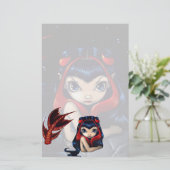 Papeterie "de sirène coupée la queue par rouge" (Debout devant)