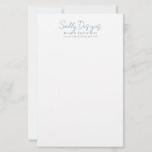 Papeterie de société de script minimaliste | Perso
