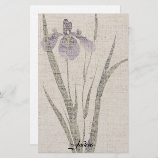 Papeterie de toile de regard d'iris de feuille (Devant / Derrière)