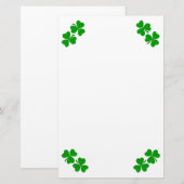 Papeterie de trèfle irlandais (Devant / Derrière)