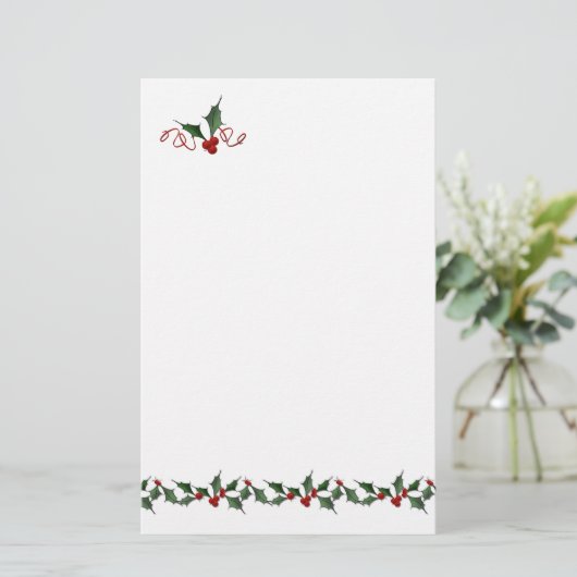 Papeterie de vacances de frontière de houx (Debout devant)