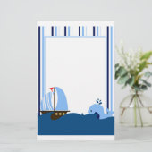 Papeterie de voilier et de baleine (Debout devant)