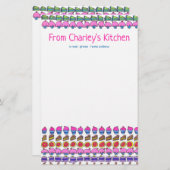 Papeterie De (votre nom) cuisine. Gâteaux et biscuits Sta (Devant / Derrière)