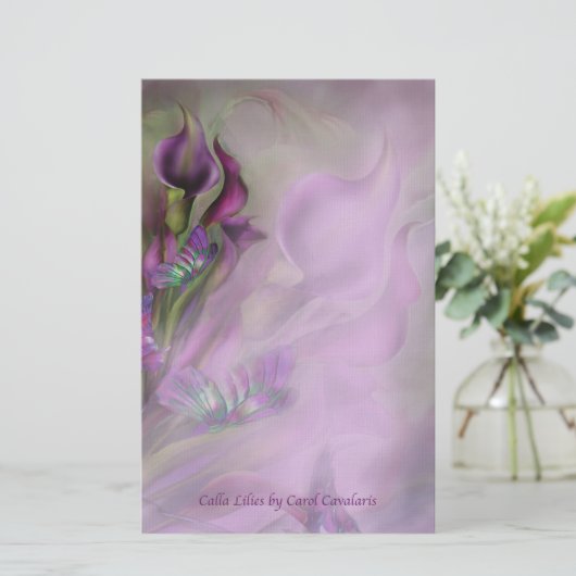 Papeterie de zantedeschias (Debout devant)