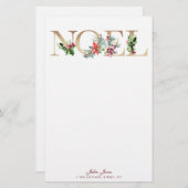 Papeterie déco d'un Noel en faux or pour Noël (Devant / Derrière)