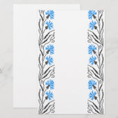 Papeterie Décor croix de Cornflower bleu (Devant / Derrière)