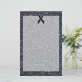 Papeterie Décor d'accent de sensibilisation au ruban noir (Debout devant)