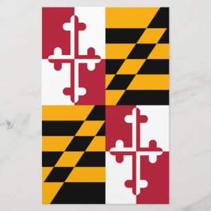 Papeterie Décor élégant du drapeau de l'état du Maryland