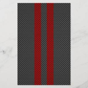 Papeterie Décor en fibre de carbone rouge bordeaux