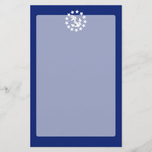 Papeterie Décor nautique américain de bleu marine de drapeau
