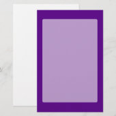 Papeterie Décor pourpre de couleur d'accent personnalisable (Devant / Derrière)