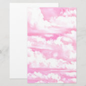 Papeterie Décor rose heureux mou de nuages (Devant / Derrière)