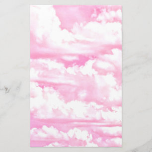 Papeterie Décor rose heureux mou de nuages