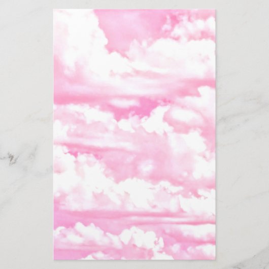 Papeterie Décor rose heureux mou de nuages (Devant)