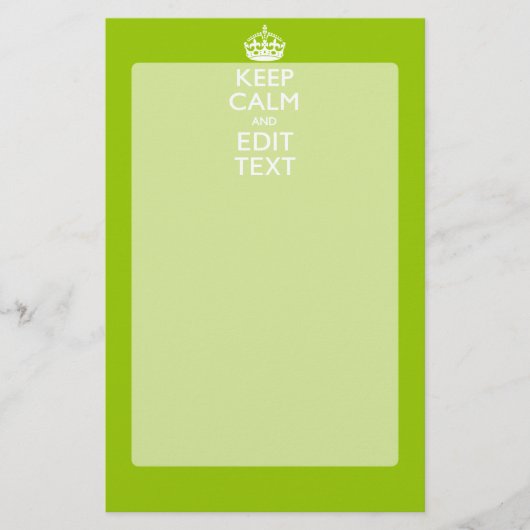 Papeterie Décor Vert Android Conserver Le Calme Et Votre Tex (Devant)