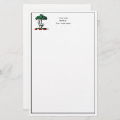 Papeterie Deer Stag par arbre Heraldic Crest Emblem (Devant / Derrière)