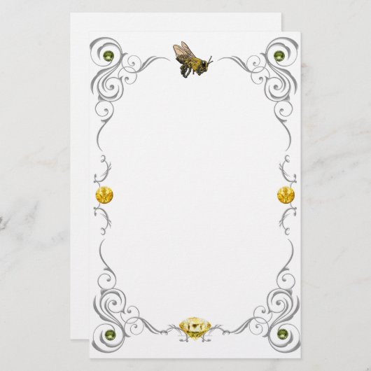 Papeterie Défiler l'abeille de miel (Devant / Derrière)