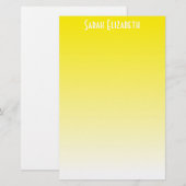 Papeterie dégradé jaune (Devant / Derrière)