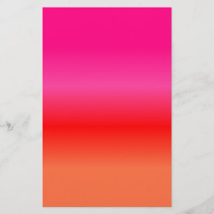 Papeterie Dégradé rose, rouge et orange