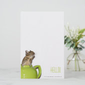 Papeterie Degu dans une théière 'Hello (Debout devant)