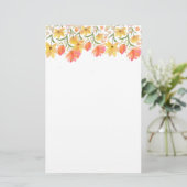 Papeterie Delicate Garden Floral Monogram Stationery Paper (Debout devant)