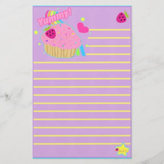 Papeterie délicieuse de petit gâteau (Devant)