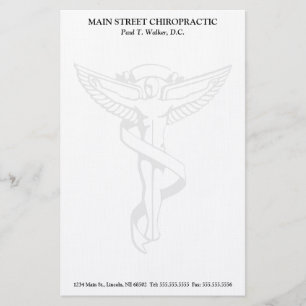 Papeterie d'emblème de chiropractie