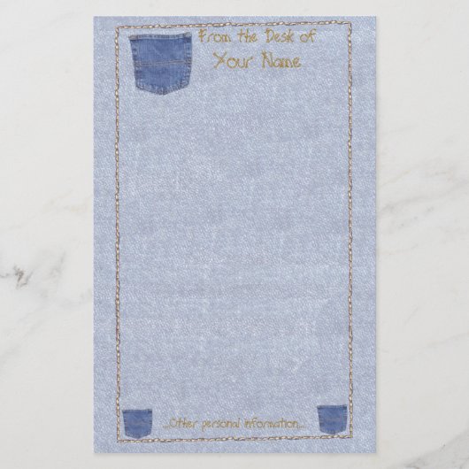 Papeterie Denim et poche fixe (Devant)