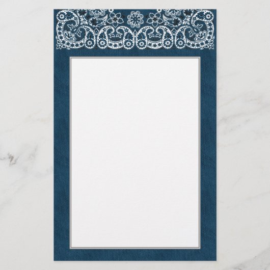 Papeterie Denim occidental et Bandana stationnaires (Devant)