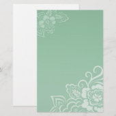 Papeterie Dentelle de menthe - Papier (Devant / Derrière)