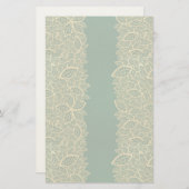 Papeterie Dentelle d'or de feuille sur l'arrière - plan vert (Devant / Derrière)