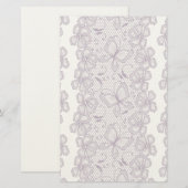 Papeterie Dentelle motif à papillons (Devant / Derrière)