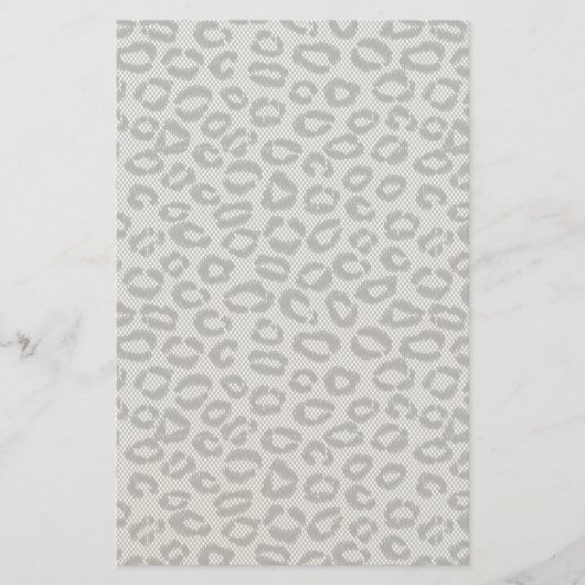 Papeterie Dentelle noire avec motif léopard blanc (Devant)