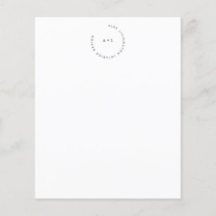 Papeterie d'entreprise avec logo monogramme minima