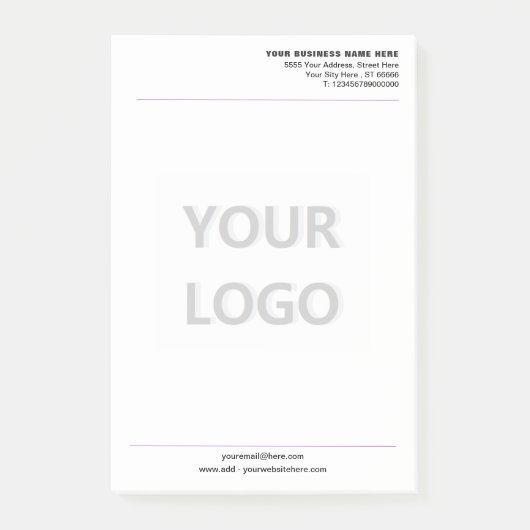 Papeterie d'entreprise Exemple de notes Post-it® (Devant)