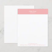 Papeterie d'entreprise moderne rose blanc (Devant / Derrière)