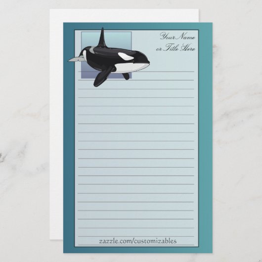 Papeterie d'épaulard (Devant / Derrière)